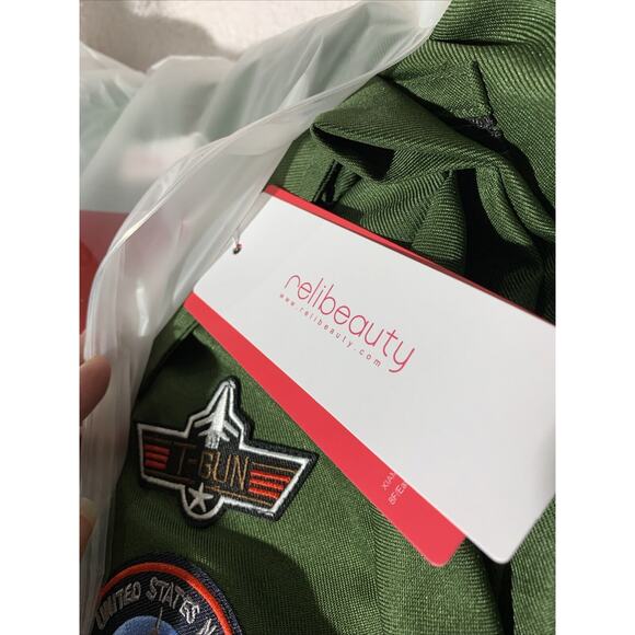 Top Gun Kids Flight Suit Costume 9-10 Halloween Pilot Dress Up Relibeauty - Picture 5 of 7